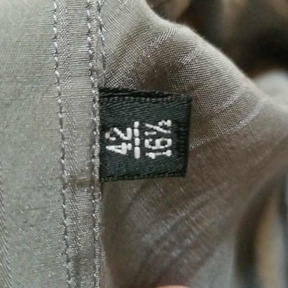 GIORGIO ARMANI BLACK LABEL SILK/COTTON GREY MENS DRESS SHIRT SIZE 42-16 1/2 - Picture 10 of 10